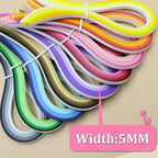 Zorfeter 9 Sets Multi-Color Quilling Paper Strips Kits 900 Strips 42 Colors, 5mm Width, 15" Length
