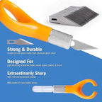 WA Portman Finger Knife Set – Ergonomic Precision Craft Knife with 100#11 Replacement Steel Precision Finger Blades – Strong & Durable Fingertip Blades for Trimming – Ideal for Crafts & DIY Projects