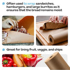 Brown Freezer Paper Roll 18" x 1800" (150 feet) with Cutter - USA-made Freezer Paper for Meat & Fish - Poly-Coated Food Wrapping Material for Freezing - Barrier Against Air & Moisture by IDL Packaging
