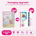 Hayes PinkTech Sublimation Paper 8.5x11 Inch 110 Sheets 125gsm for Inkjet Printer Epson Canon Sawgrass Heat Transfer Paper Works with Sublimation Ink for T-Shirts Mugs Tumblers Sublimation Blanks