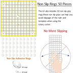 Quilting Rulers, 7 Piece Acrylic Ruler (12.5"X12.5", 9.5"X9.5", 6"X6", 4.5"X4.5",12"x6.5",9"x3",12"x2"), Sewing & Quilting Templates