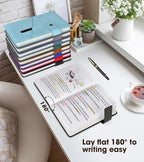 Black A5 Lined Leather Journal Notebook for Men Women,5.9" X 8.4" Personalized Hardcover Journal with Pen,200 Pages 100 Gsm Thick Ruled Paper Daily Diary for School,Travel,Work,Writing