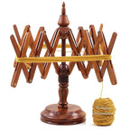 Nagina International Wooden Handcrafted Heavy Duty Wooden Yarn Ball Winder - Premium Crafted Knitting Crocheting Accessories & Combo Set - Table Top Yarn Swift (Rosewood)