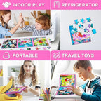 Magnetic Puzzles for Kids Ages 3-5, 3 in 1 Toddler Fairy Jigsaw Puzzle Book, Kids Travel Puzzles Toys, Preschool Learning Toy for Kids 3-8 Year (Fairy Tales)