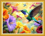 Hopeart Stamped Cross Stitch Kits for Beginner Embroidery Kits for Beginners Adults DIY 11CT Cross Stitch Patterns Needlepoint Kits Crossstitching Kits-Hummingbirds Collect Honey 16x20 inch