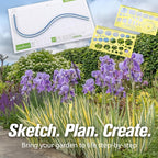 Garden Tutor Multiscale Garden & Landscape Design Kit – 2 Translucent Yellow Design Stencils, 12-Inch Flexible Curve Ruler, 40-Sheet Multi-Scale Graph Paper & Garden Design Guide