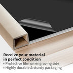 Trotec TroLase | 12"x12"x1/16", 8 Pcs | Black/White | 2 Ply | Modified Acrylic | Laser Engraving Double Color Plastic Sheet | Engraving Blanks for Laser, Saw, Guillotine | Made in USA