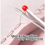 Upgraded 2 in 1 Automatic Needle Threaders Seam Ripper,Quilting Supplies Sewing Kit,Quick Sewing Machine Loop Needle Threaders (2PCS-Green)