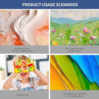 SNOWSUN Acrylic Paint Set, 6 Colors (1L/42.4 fl oz Each) Large Bulk Acrylic Paints, Gloss Non-Toxic Heavy Body Paints - Thick Art Paints for Multi-Surface Canvas Wood Ceramic Fabric Wall- Ideal for Artists & Beginners