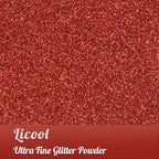Holographic Fine Glitter, 100g/3.5oz Extra Fine Glitters Powder Packs for Resin, Craft Glitter for Tumblers Candle Slime Making, Festival Body Face Eyeshadow Nail Glitter (Chinese red)