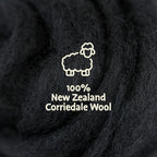 Woolbuddy Needle Felting Wool – 8oz Chunky Wool Roving in Black, Felting Wool for Needle Felting Kit, Wet & Dry Felting Projects