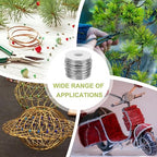MECCANIXITY 15 Gauge Anodized Aluminum Craft Wire Bendable Bonsai Training Wire 223 Feet 1.5mm for Sculpting Crafts Wreath Floral Beading Jewelry Making, Silver Tone