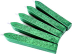 Metallic Green Sealing Wax Sticks, Yoption 5 Pcs Totem Fire Manuscript Wax Seal Sticks with Wicks for Wax Seal Stamp (Metallic Green)