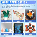 3 Packs Air Dry Clay Varnish, 180ml Air Dry Clay Glaze, Polymer Clay Glaze, High Gloss Clay Sculpture Sealant for Air Dry Clay Pottery Waterproof Scratch Resistant Varnish for Clay (60ML X 3Pack)