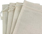 Palmhomee Pack of 25 Burlap Gift Bags with Drawstring Linen Pouches Wedding Hessian Jute Bags for Multi-purpose Occasions (6x8 Inch, Cream)