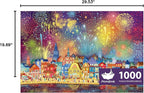 MOMIBOOK Puzzles for Adults 1000 Pieces Jigsaw Puzzles of Fireworks are Gorgeous, Luminous Painting Image Difficult Challenging Hard Impossible Puzzle Unique Funny Party Christmas Birthday Gifts