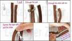 Leekayer #5 Antique Brass Metallic Nylon Coil Zippers by The Yard Bulk 10 Yards with Ring Pulls(Brown Tape with 25pcs Brass Sliders for DIY Sewing Tailor Craft Bag(Brown)