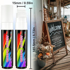 FansArriche Acrylic Paint Markers, 15mm Jumbo Felt Tip, 3 White Waterproof and Permanent Paint Pens for Tagging, Signs, Calligraphy, and Outdoor Paintings