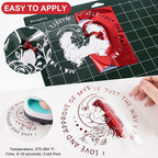 VINYL FROG Metallic Foil HTV Vinyl Roll 12" x12ft Red Chrome Heat Transfer Vinyl Iron on Vinyl Easy to Cut & Weed DIY Heat Press Design for T-Shirts