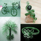 Aluminum Craft Wire, 32.8 Feet 3.0 mm/ 8 Gauge Green Bendable Soft Metal Aluminum Wire Roll Bulk for DIY Crafts Sculpting Jewelry Making