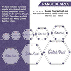 The Quilted Bear Star Quilting Templates – 8 Clear Non-Slip Acrylic Quilt Templates for Precise Fabric Cutting & Stress-Free Machine Quilting - Ideal for Quilt & Sewing Supplies (¾–3")