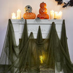 Boao Halloween Cheese cloth 35.43 x 393.7 Inch Military Green Cheesecloth Roll for Crafts Large Cotton Muslin Gauze Fabric for Halloween Outdoor & Indoor Spooky Decoration