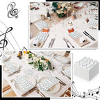 60 Pcs Music Note Cocktail Paper Napkins 6.5 x 6.5 Inches Disposable Paper Napkins Dessert Beverage Tissue for Decoupage Luncheon Tissue for Theme Party Wedding Birthday Party