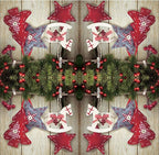 20-ct 13x13 Christmas Paper Decoupage Napkins, 3-Ply Servilletas Tissue Napkin for Dinner and Parties, Disposable Napkins (Stars)