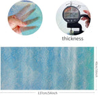 ONEART | Iridescent Transparent Embossed Vinyl Holographic Blue Clear PVC Vinyl Craft Fabric 16"×54" for Sewing DIY Projects-Lizard