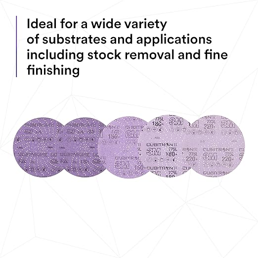 3M Xtract Cubitron II Hookit Clean Sanding Film Disc 775L, 150+, 6 in, Pack of 50 Hook and Loop Sanding Discs for Paint Preparation and Removal, General Sanding, Refining, Blending, and Featheredge