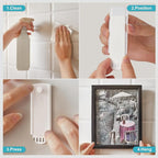 Large Canvas Hangers, 6 Picture Hangers, 10 Large Removable Adhesive Strips, Damage Free Picture Hanging Hooks Heavy Duty, Wall Hangers Without Nails