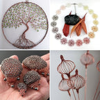 328FT Jewelry Wire 26 Gauge Tarnish-Resistant Copper Beading Wires Roll Bulk for DIY Crafts Jewelry Making, Red Brown