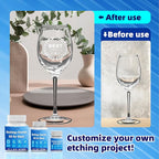 10oz Professional Etching Starter Kit for Glass with 6 Tools, Create Permanently Etched Designs, Art Frosted Glass Cream Kit for Etching Intricate Designs - Perfect for Mirrors, Windows, Glassware