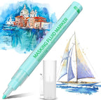 2 Pcs Masking Fluid Pen for Watercolor Painting, Capacity with Applicator Tip, Masking Fluid Marker for Various Art Projects Watercolor Ink(Green,3mm)