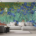 wall26 Wall Sticker/Wall Mural Irises by Vincent Van Gogh Dutch Impressionism, Not Peel and Stick, Non-Woven Wallpaper Decorative for Bedroom, Living Room, Office - 100x144 inches