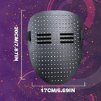Led Mask with Gesture Sensing, Light up Face Transforming Mask for Halloween Xmas Costume Party