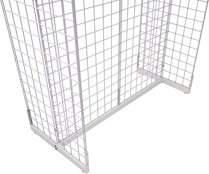 Gridwall Joining Clip Connectors for Grid Panels, Powder-Coated or Chrome Plated Steel (Quantity 10) (10, Chrome)