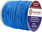 Mandala Crafts 1.5mm 109 Yards Deep Sky Blue Cotton Waxed Cord for Jewelry Making Bracelet Cord Waxed String - Beading String Thread Jewelry Cords for Necklaces String