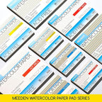 MEEDEN Watercolor Paper Block, 100% Cotton Watercolor Paper Pad of 20 Sheets, 140lb/300gsm, Acid-Free Art Paper for Watercolor, Gouache, Ink and More, 5" x 7" Hot Press