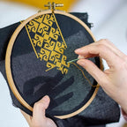 Similane 6 Pcs Cross Stitch Aida Cloth Embroidery Cloth Cross-Stitch Fabric 14 Count Black Aida Easy to use Embroidery Patterns Pictures 12 by 18-Inch