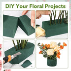 8Pcs Floral Foam Blocks for Fresh and Artificial Flower Arrangements, (7.8" L x 3.5" W x 2.4" H) Flower Foam Bricks Florist Foam for Wedding, Birthdays, Home, Office,DIY Craft