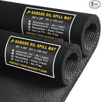 Golener Oil Spill Mat - Garage Floor Mat, Absorbent Oil Pad, Premium Maintenance Mat, Waterproof, Contain Liquid, Protect Garage Surface from Spill & Stain, Reusable, Durable, Black, 36”x59”, 2 Packs