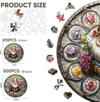 Wooden Puzzles for Adults, Gnome Puzzle 200 Pieces, Unique Shaped Jigsaw Puzzles for Adults and Kids, Birthday Gifts Fun Family Game 11.2'' x 11.2''