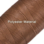 uxcell Leather Sewing Waxed Thread, 284 Yards / 260m 0.8mm 150D Flat Polyester All-Purpose Threads for Leather Crafts, Bookbinding, Burgundy