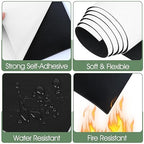 Tolanbbt Sponge Neoprene Foam Sheet with Adhesive - 1/16” Thick, 12” x 59” Closed Cell Foam Rubber Roll, Weatherproof Soundproof Padding for Automotive, Cabinet, Furniture, Crafts, DIY, Black