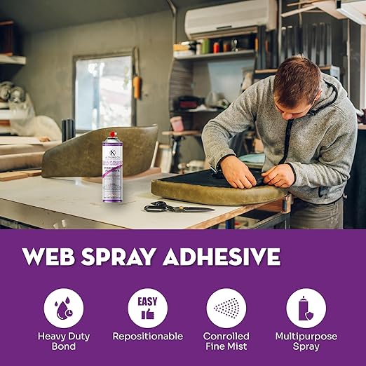 AK Trading Professional Quality General Multipurpose Spray Adhesive, 6-Ounce for Acoustic Panels & Craft Upholstery Foam Adhesive & Fabric Glue