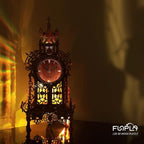 3D Wood Puzzle LED Tower Clock, 3D Puzzle Building Desktop Clock Model DIY Architectural Building Blocks (LED-TC01 Wood)