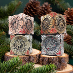 6 Sided Spinner DND Dice - Metal D4 D6 D8 D10 D10% D12 D20 All in One D&D Set - Cool Role Playing Gifts for Dungeons and Dragons TRPG MTG Games Lover Players Red Copper