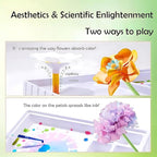 Science Craft Kit: Color Mixing & Dyeing Paper Flower Bouquet for Adults, Teens & Kids 8-12. Handmade Craft for Women's Group Activities & Stem Family Fun, Gift for Birthday Christmas, (Green Florist)