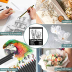 Tracing Paper 9"x12", 100 Sheets Transparent Vellum Paper for Tracing Pads, Christmas Birthday Gifts for Adults Teens, 25lb/41gsm Translucent Tracing Paper for Sketching, Drawing, Black